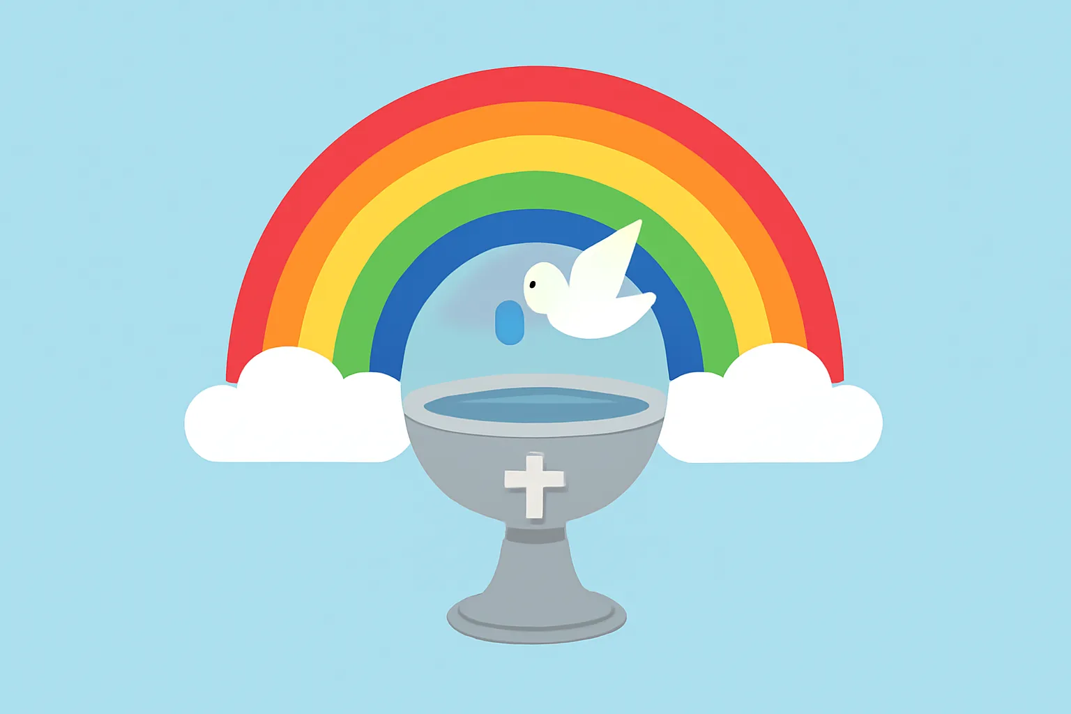 regenbogen taufe