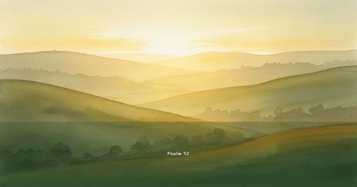 Psalm 52 — Maskil | Text, Bedeutung und Betrachtung