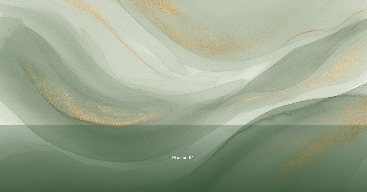 Psalm 61 — Lamnatséaj | Text, Bedeutung und Betrachtung